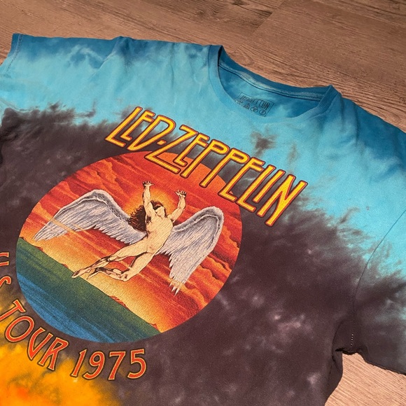 Led Zeppelin 1975 USA Tour Tie-Dye T-Shirt Size L - Picture 2 of 4
